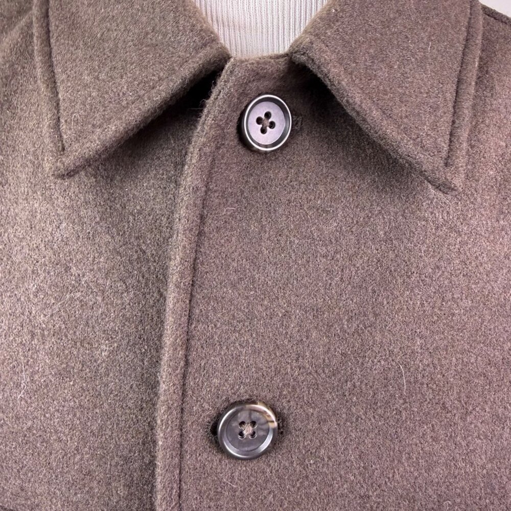 Uniqlo Mens Brown Button-Up Shirt Jacket Size M image 6